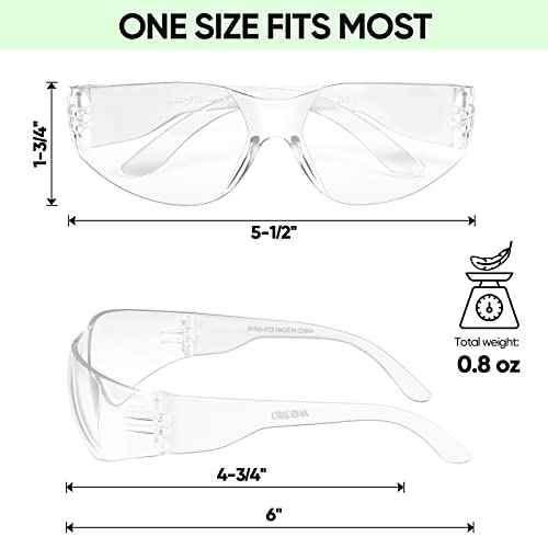 TICONN Clear Safety Glasses for Men, Safety Goggles with Scratch Impact Resistant Meets ANSI Z87.1 Standard
