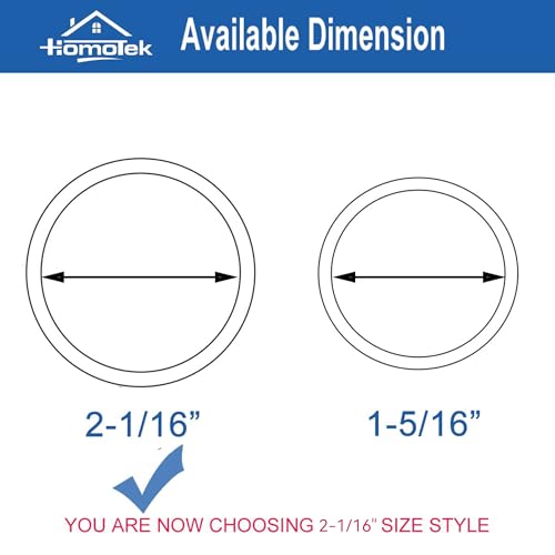 HOMOTEK 4 Pack Black Closet Door Finger Pulls - Easy Snap-In Installation, Fits 2-1/16" Diameter Holes