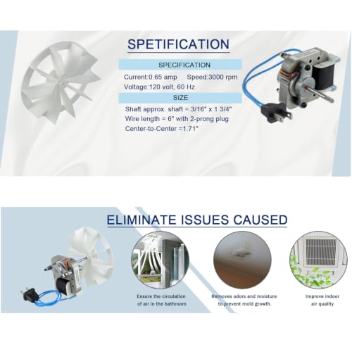 BOJACK 120V Bathroom Vent Fan Motor Kit for Nutone Broan 662 668 662 663 688