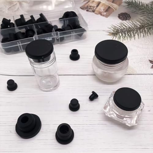 Golderaccess 50Pcs Silicone Hole Plugs Set - 6 Sizes Waterproof Seals