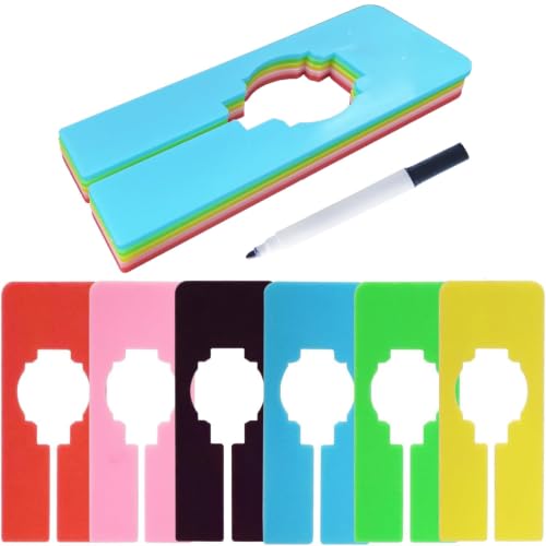 30 Pcs Clothing Size Dividers for Closet Organization - Reusable Plastic Rack Labels