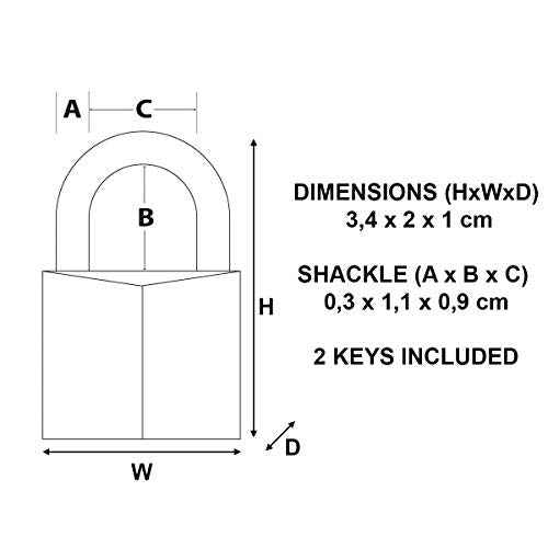 Master Lock Padlock, Solid Brass Lock, 3/4 in. Wide, 120T (Pack of 2-Keyed Alike)