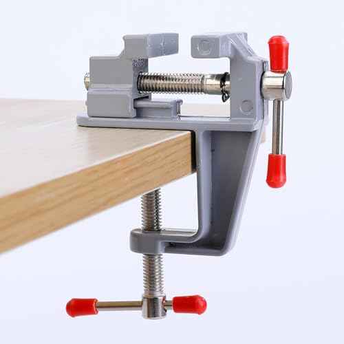 3.5 Inch Compact Aluminum Alloy Swivel Mini Bench Vise - Multifunctional Clamping Tool for Jewelry Making, Hobby Craft, Model Building & Electronics Repair
