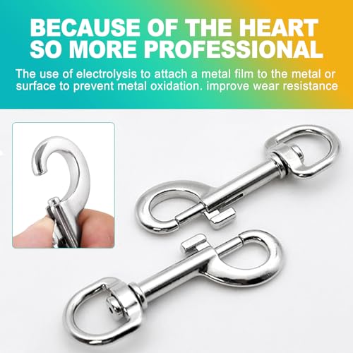 KornaDoz Heavy Duty 3.5 Inch Swivel Snap Hooks for Dog Leashes & Pet Collars