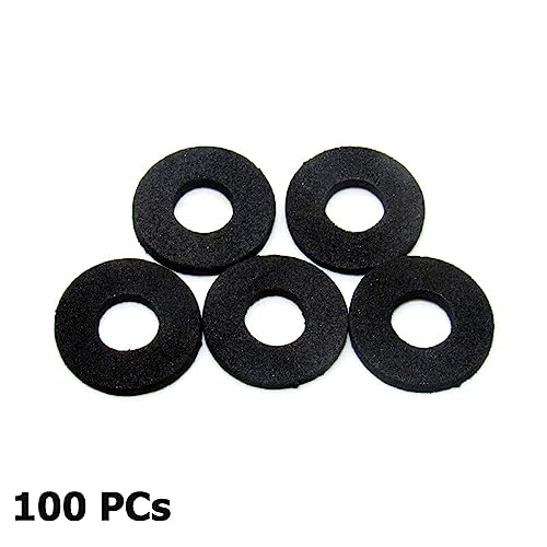 100 Pack Seal Ring Sponge Pad Foam Gasket Sound Insulation Spacer Shockproof Washer for Car Door Trim Panel Retainer Clips Buckle Bumper Fastener