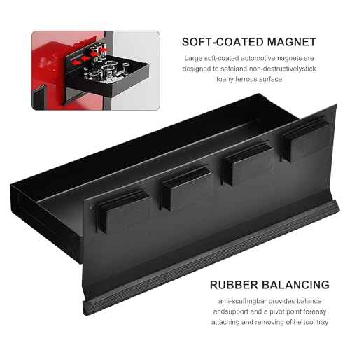 4pc Magnetic Toolbox Tray Set Tool Box Cabinet Side Shelf Storage Van Workshop