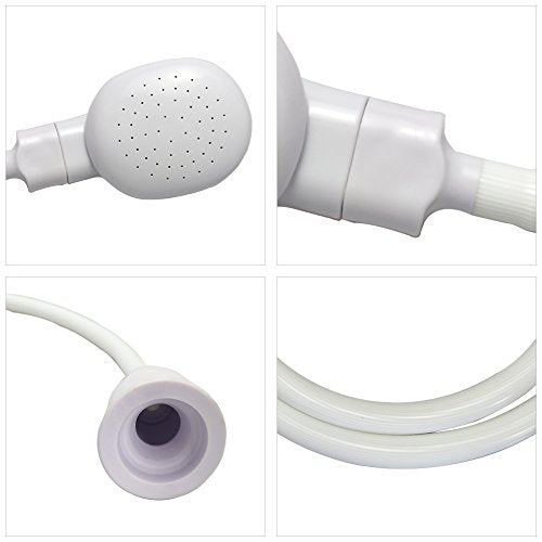 U-BCOO White Portable Shampoo Sink Spray Hose 1M/41.5IN for Hair, Baby & Pet Bathing