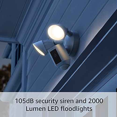 Ring Floodlight Cam Wired Plus ? Outdoor home or business security with motion-activated 1080p HD video and floodlights, (2021 release) White