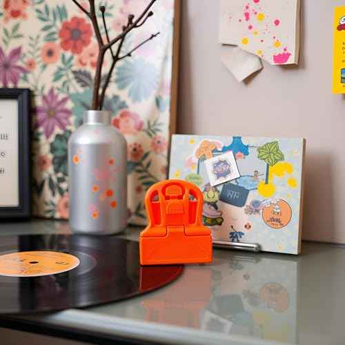 Orange Mini Razor Scrapers, Mini Plastic Handle Steel Blade Window Paint Scraper, Wallpaper Sticker Decal Residue Label Removal, Putty Knives