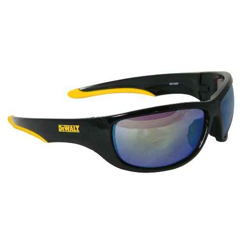 DEWALT DPG94-YC Dominator¢â Z87+ Safety Glasses ? Black Full Frame & Yellow Mirror Lens ? Rubber Temples & Nosepiece ? 1 Pair