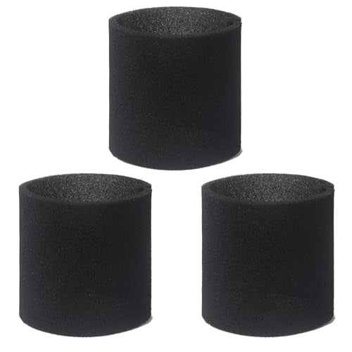 90585 Foam Sleeve Filter Replacement Compatible with Shop-Vac, Vacmaster & Genie Shop Vacuum Cleaner, VF2001 Foam Replacements Filters for Wet Dry Vacuum Cleaner (3 Pack)