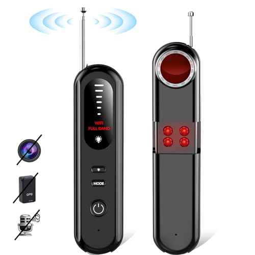 Hidden Camera Detector Spy Camera Finder,Bed Bug Hidden Camera Detectors for Hotels,RF Detectors for Travel,GPS Tracking/Tracker Device Detector for Car,5 Levels Sensitivity 3 Modes