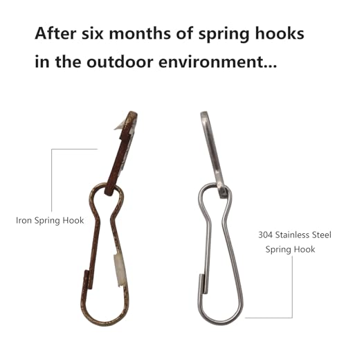 25mm Spring Hooks Pack of 100 Small Snap Clip Hooks for Crafts, Lanyards, Keychains