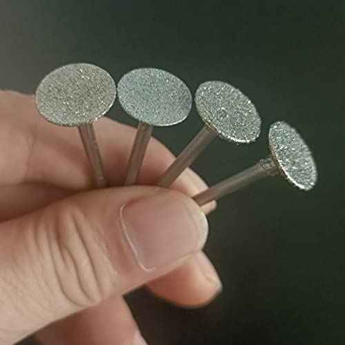 Luo ke 18 Pcs Assorted Diamond Burr - 1/8 Inch Shank Diamond Burs Stone Carving Bits for Dremel Rotary Tools