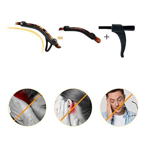 Glasses Ear Cushion-Anti-Slip Eyeglasses Ear Grips Sleeve-Silicone Soft Glasses Ear Hook Holder For Men Women Kids Sports Study and Work (BLACK,6pairs)