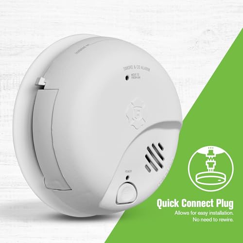 First Alert Hardwired Combo Smoke & Carbon Monoxide Alarm with Battery Backup — 1-Pack, Precision Detection SMICO100-AC