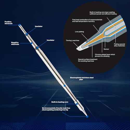 C210-IS Soldering iron tips, Replacement for C210-002, Constant Temperature, Compatible with JBC Soldering Station
