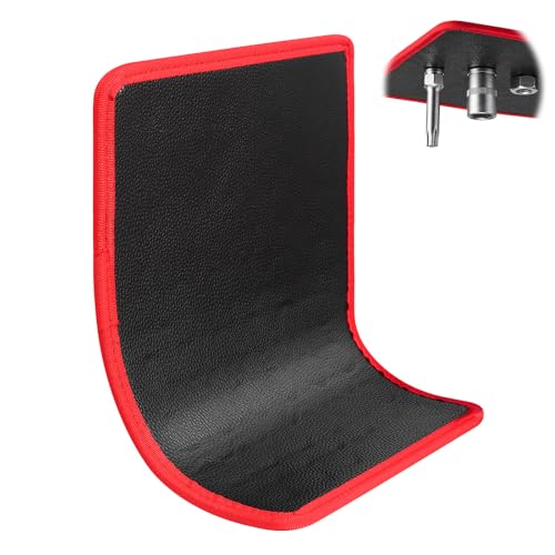 Magnetic Tool Mat 40 lbs - Flexible Magnetic Parts Holder, 12.8 x 9.8 inches, Red (1PC) by Jorvynm