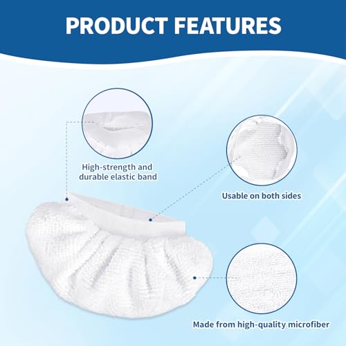 NXPPYY 16-Pack Universal Microfiber Cloths for Steam Cleaners – Replacement Pads