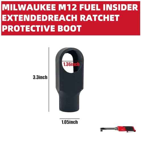 3050-20 insider ratchet Rubber Protective Boot Cover Fit for Milwaukee 3050-21 M12 FUEL INSIDER Extended Reach Box Ratchet - 49-16-3050