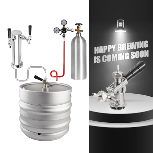 D-System Keg Coupler with Brass Body, Stainless Probe, 55 PSI Valve for Commercial/Home Draft Beer