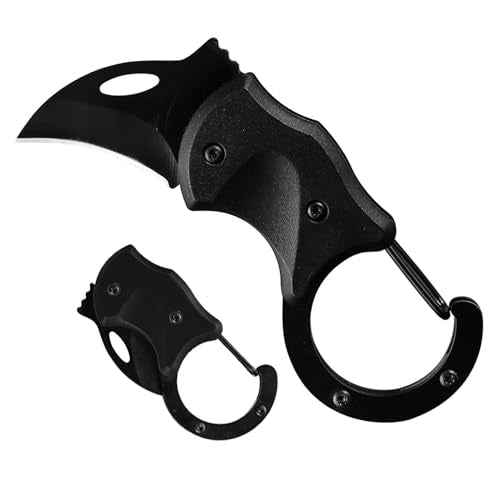 Small Folding Pocket Knife for Men, EDC Knife with Carabiner Design and Stainless Steel Blade, Mini Knives Gadgets Box Cutter for Everyday Carry, Gift for Men (1)