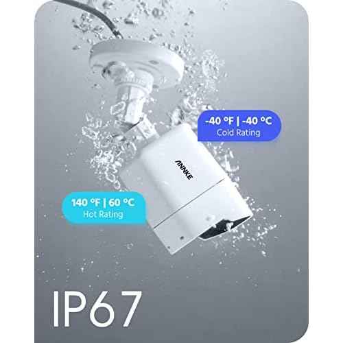ANNKE 5MP Super HD Security Camera, IP67 Waterproof Bullet TVI Add-on Surveillance Camera for Outdoor & Indoor Use, Smart IR and EXIR 100ft/30m Night Vision