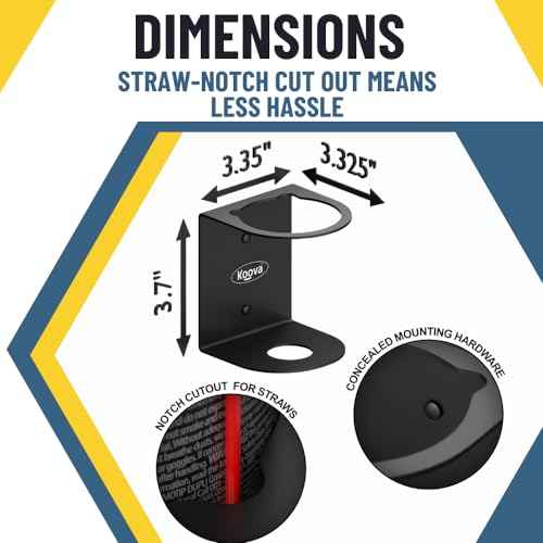 Koova Aerosol Spray Can Holder | Easy Install Wall Mount | Heavy-Duty Powder Coated Steel Storage Rack for Garage & Home | Craft Workspace Paint Bottle Organizer | Hardware Included | USA Made