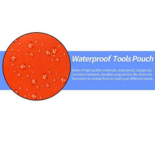FASTECH 1-Pack Zipper Utility Tool Bag, Small Zipper Bags/Multi-purpose Tool Pouch Tote Bags Storage Organizer for Screwdrivers, Pliers, Nut Drivers Gifts to Men/Women. (Orange)