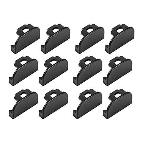 ARES 60060-12-Piece Locking Socket Rail End Cap Set - Replacement Locking ABS Plastic End Caps for Use with ARES Aluminum Socket Rails