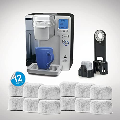 12 Pack Cuisinart Charcoal Water Filters for All Coffee Makers - Brensten 1-7/8 x 3/4 x 1