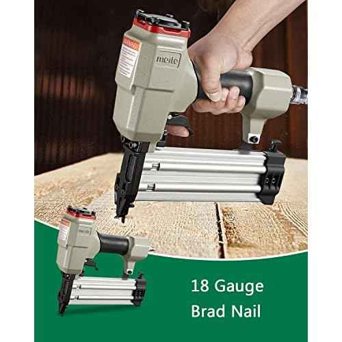 meite 18 Gauge Brad Nails, 1-1/4-Inch 18GA Brad Nails, Galvanized Nail Gun Nails for Pneumatic, Electric Brad Nailer Gun (5,000 Counts)