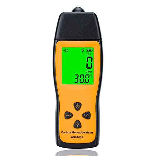 Handheld Portable Carbon Monoxide Meter, Portable CO Gas Leak Detector, Gas Monitor Tester 0¢¦1000ppm, 1PPM Resolution(No Battery Included)