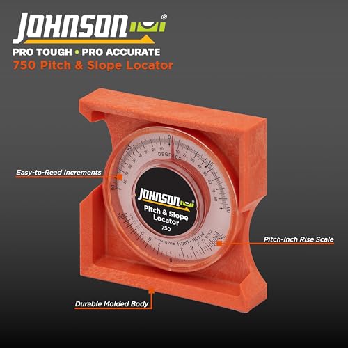 Johnson Pitch & Slope Locator – 750, Orange, with Acrylic Lens & Dual 0-90° Readouts