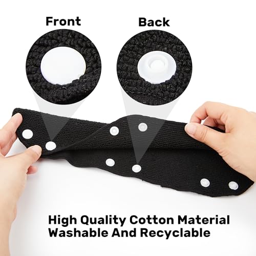 Hard Hat Sweatband, Washable Sweat Liner & Padding for Hard Hats, Comfortable Helmet Sweat Band for Construction, Safety Helmets, Black, 6PCS
