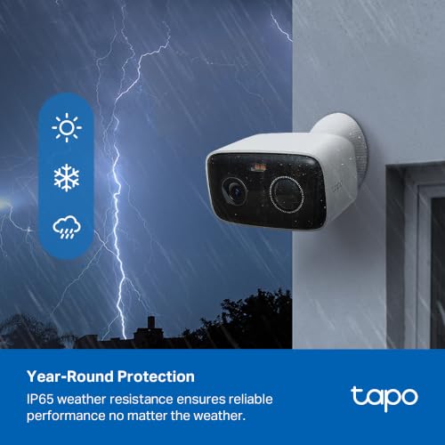 Tapo 1080p Outdoor Wireless Security Camera 1-Pack White with 180-Day Battery