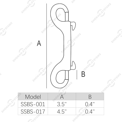 3.5 Inch Heavy Duty Double Ended Stainless Steel Snap Hooks 2 Pack for Marine, Diving, Leashes