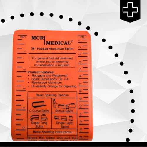 MCR Medical 36" Aluminium Reusable, Waterproof, Splint, Single