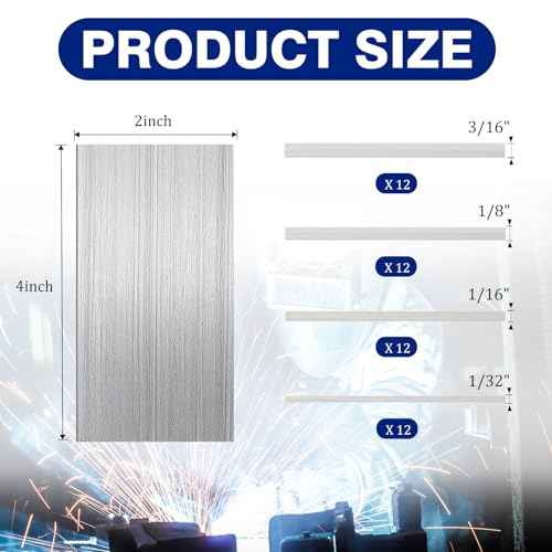 Coopay 48 Pack 6061 T6 Aluminum Sheet Welding Kit, 2¡± x 4¡± Welding Coupons, 3/16", 1/8", 1/16", 1/32" Thick, 12 PCS Each, DIY Weld Practice Kits Beginners for Mig Tig Stick MMA Arc Gas Heat Treatable