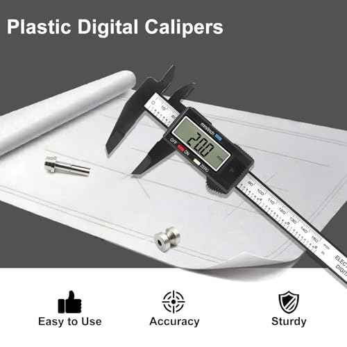 Digital Caliper, Sangabery 0-6 inches Caliper with Large LCD Screen, Auto - Off Feature, Inch and Millimeter Conversion Measuring Tool, Perfect for Household/DIY Measurment, etc