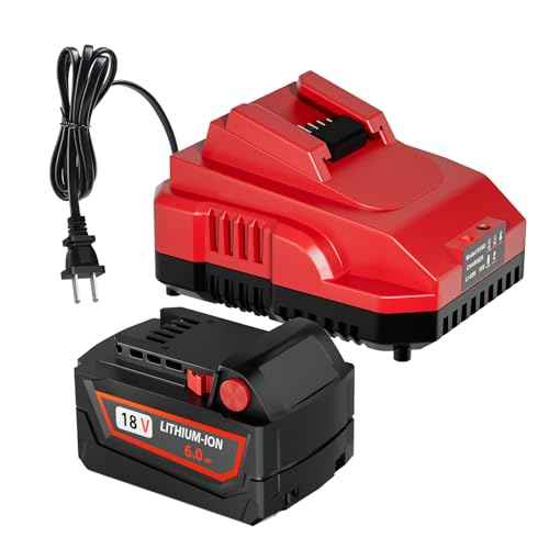 LP 18V 6.0Ah Battery and Charger Set Compatible with Milwaukee M-18 Batteries and Charger,18V Lithium Ion Battery for Cordless Power Tools