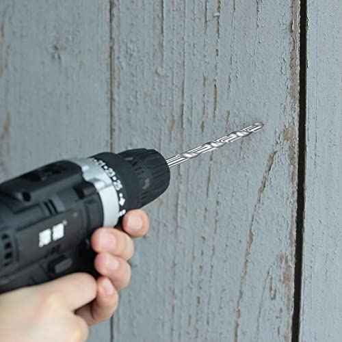 uxcell HSS(High Speed Steel) Extra Long Twist Drill Bits, 5mm Drill Diameter 300mm Length for Hardened Metal Woodwork Plastic Aluminum Alloy 2 Pcs