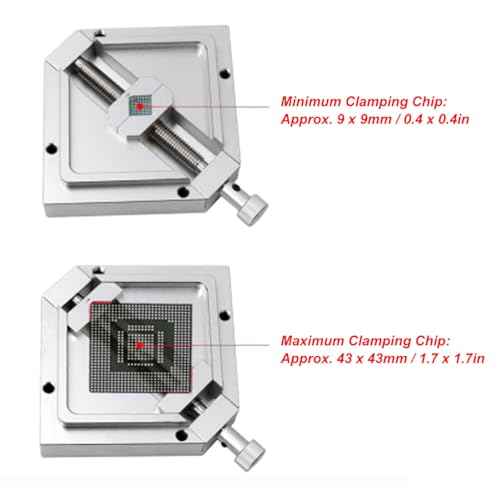 HT?90 90x90 BGA Reballing Station, Aluminum Alloy BGA Reballing Stencil, BGA Reball Stencil for 9-43mm BGA Chip and Laptop CPU Mobile Phone Rework