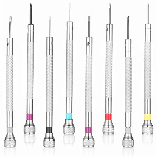 Micro Precision Jewelry Screwdriver Set, 8 Pieces Precision Screwdriver, 0.6-1.6 mm Watch Repair Screwdriver Set, Micro Screwdriver Set for Eyeglasses Repair, Jewelry Work, Electronics Repair