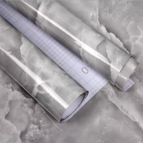 Marble Design Vinyl Wallpaper,Peel and Stick Wallpaper; Home Decor Background Sticker, Bathroom and Kitchen Wall Application15.8 * 197