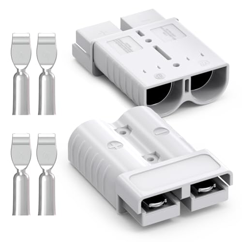 Malictele 2-Pack 175A Anderson Battery Connectors 1/0 AWG Quick Disconnect Kit