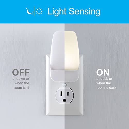 GE Plug-In Night Light 2 Pack Dusk to Dawn Sensor Warm White 3000K