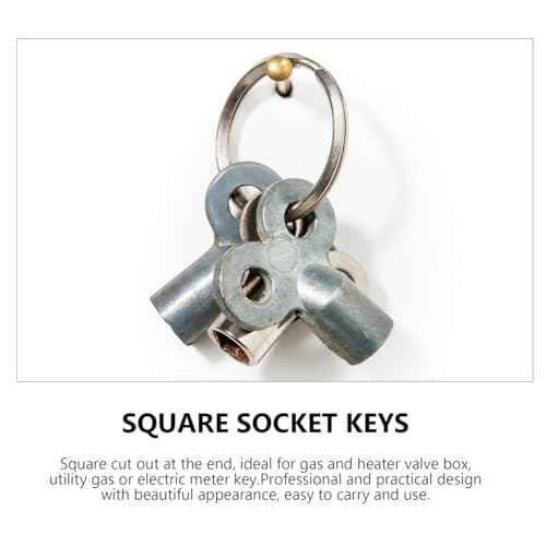 DOITOOL 10 Pcs Metal Radiator Valve Keys, Square Socket Bleed Hole Key Radiator Keys, Water Tap Switch Bleed Key, Plumbing Bleeding Key Air Plumbing Tool (Silver)
