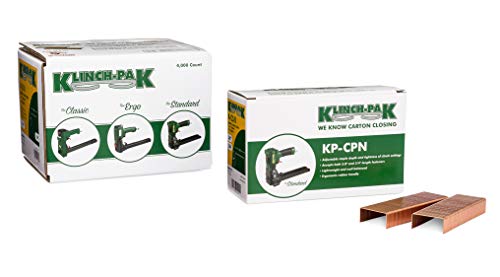 Klinch-Pak 1-1/4" Crown x 5/8" Leg Construction Staples - Case of 2,500 Copper-Coated for Wood & Metal