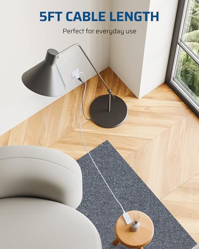 White Plug-in Dimmer Switch for Lamps, Full Range Stepless Control, DEWENWILS